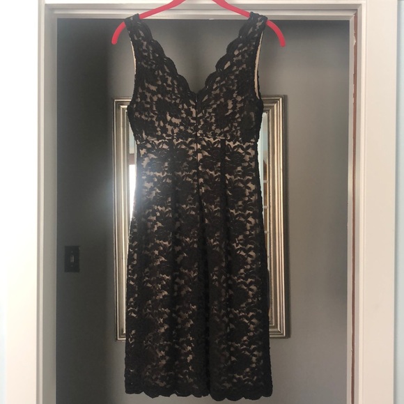 Black Lace Short Dress - Picture 2 of 2